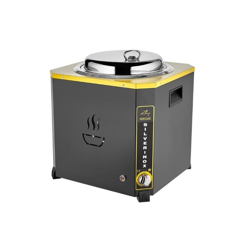 Işıkgaz Silverinox C-02 9 Litre Elektrikli Jumbo Çorba Kazanı - Siyah